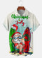 Men's Christmas Funny Graphic Short Sleeve Hawaiian Shirt